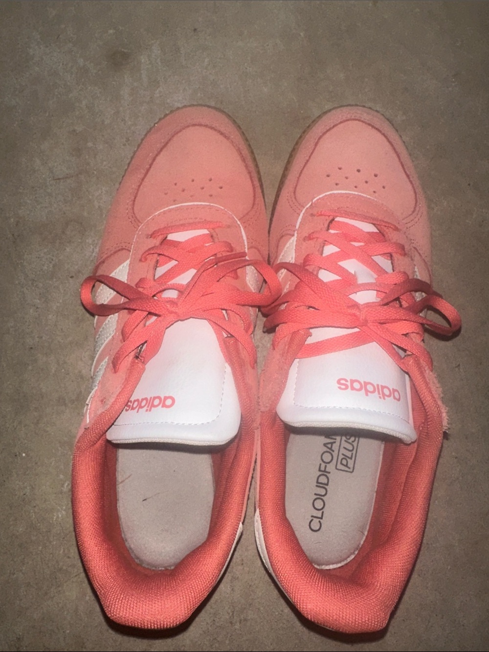 adidas Women’s Coral/Pink Cloudfoam Sneakers